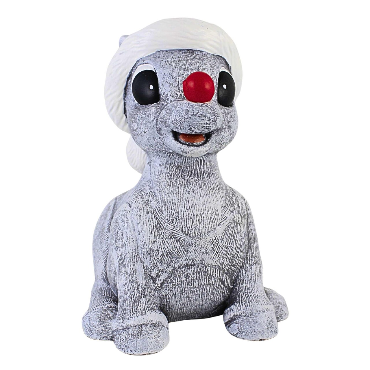 Roman 8.0 Inch Rudolph Pudgy Pals Christmas Figurine , Lighted Christmas Decor Red Nose Reindeer